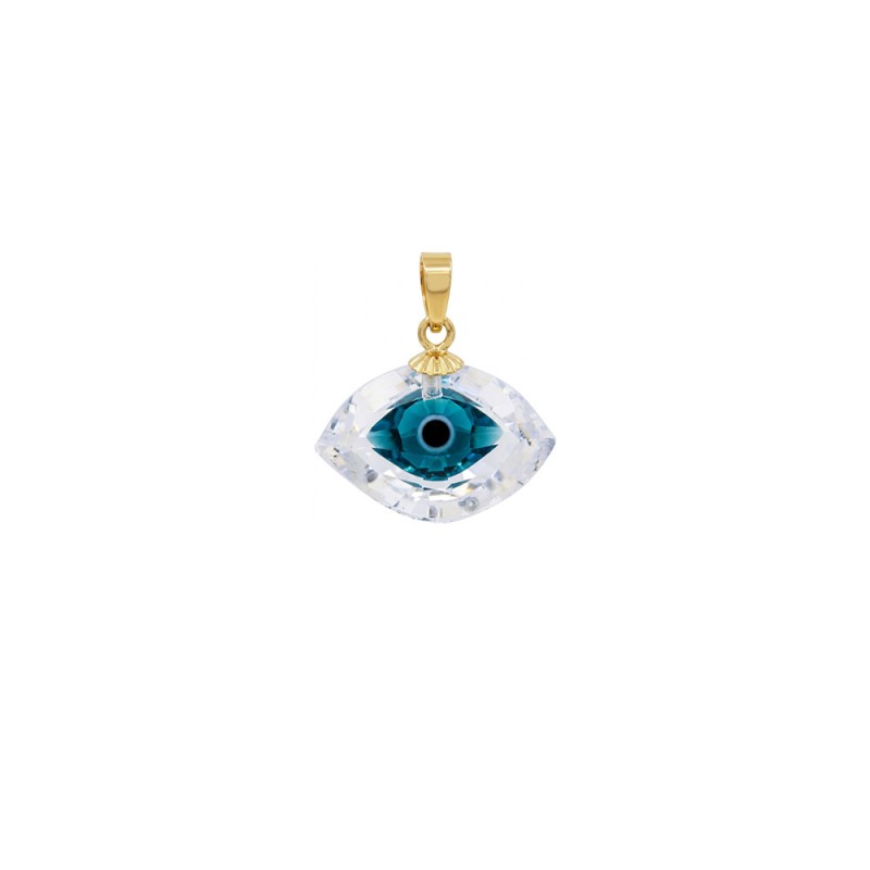 Γούρι - μενταγιόν Κ18 χρυσό με Crystal - M319241C