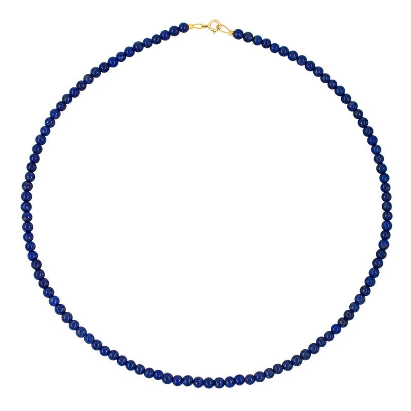 Κολιέ με Κ14 χρυσό κούμπωμα και lapis lazuli - F1252309L