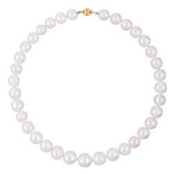 Κολιέ με Κ14 χρυσό κούμπωμα και μεγάλα μαργαριτάρια προσφοράς - F1252323