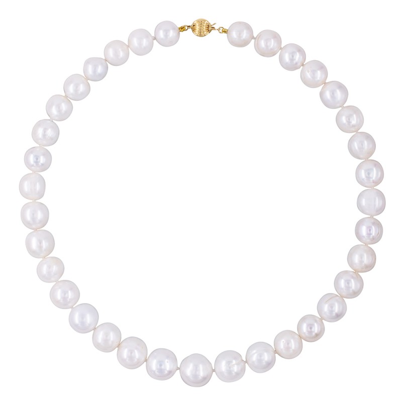 Κολιέ με Κ14 χρυσό κούμπωμα και μεγάλα μαργαριτάρια προσφοράς - F1252323