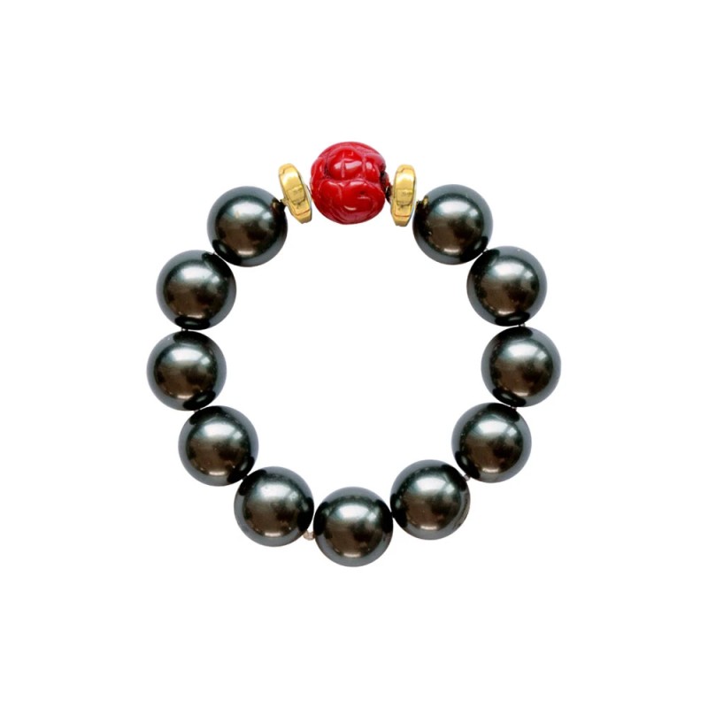 Βραχιόλι με Shell Pearl, Coral και Hematite - M123343F