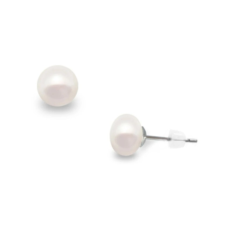 Σκουλαρίκια ασημένια 925 με λευκά μαργαριτάρια - F1252325