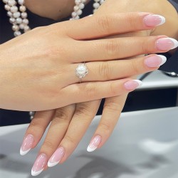 Δαχτυλίδι λευκόχρυσο Κ18 με μαργαριτάρι Akoya - W317259