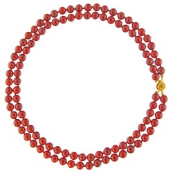 Κολιέ με χρυσό κούμπωμα 14K και κοράλλι - M121673 Κολιέ με χρυσό κούμπωμα 14K και κοράλλι - M121673