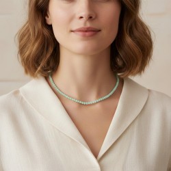 Κολιέ με Κ14 χρυσό κούμπωμα και ημιπολύτιμο λίθο appetite - F117183