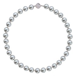 Κολιέ με Shell Pearl 12mm και ασημένιο κούμπωμα 925 - M118876G
