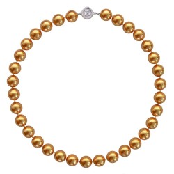 Κολιέ με Shell Pearl 12mm και ασημένιο κούμπωμα 925 - M118876CS