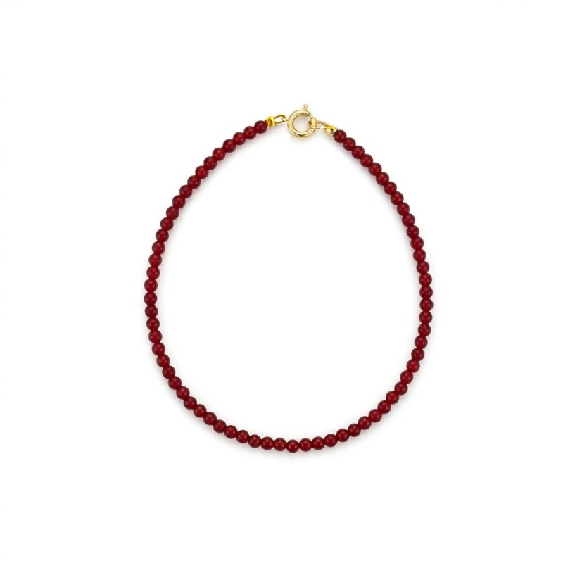 Βραχιόλι με Κ14 κούμπωμα και κοράλλι - M122970C