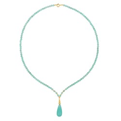 Κολιέ με Κ14 χρυσά στοιχεία και Appetite - F126805AP