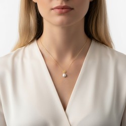 Μενταγιόν Κ18 χρυσό με  μαργαριτάρι - M125220