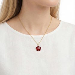 Μενταγιόν χρυσό Κ18 με Garnet - G930310G