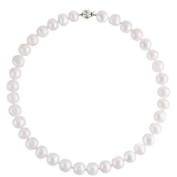 Κολιέ με λευκά μαργαριτάρια και κούμπωμα 925 - F126721S