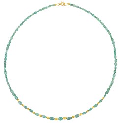 Κολιέ με Κ18 χρυσά στοιχεία και σμαράγδια - F126619 Κολιέ με Κ18 χρυσά στοιχεία και σμαράγδια - F126619