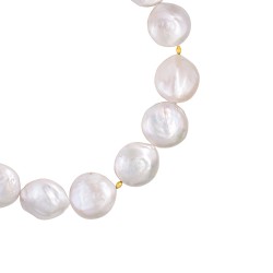 Κολιέ με Κ18 χρυσά στοιχεια και Baroque μαργαριτάρια - F126631