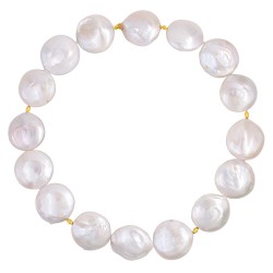 Κολιέ με Κ18 χρυσά στοιχεια και Baroque μαργαριτάρια - F126631