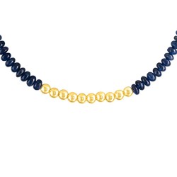 Βραχιόλι με Κ14 χρυσά στοιχεία και ζαφείρια - B126664