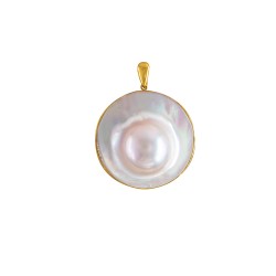 Μενταγιόν Κ18 χρυσό με Mother of Pearl - F126538