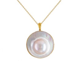 Μενταγιόν Κ18 χρυσό με Mother of Pearl - F126538