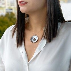 Κολιέ Κ18 λευκόχρυσο με Mother of Pearl - F124495WN