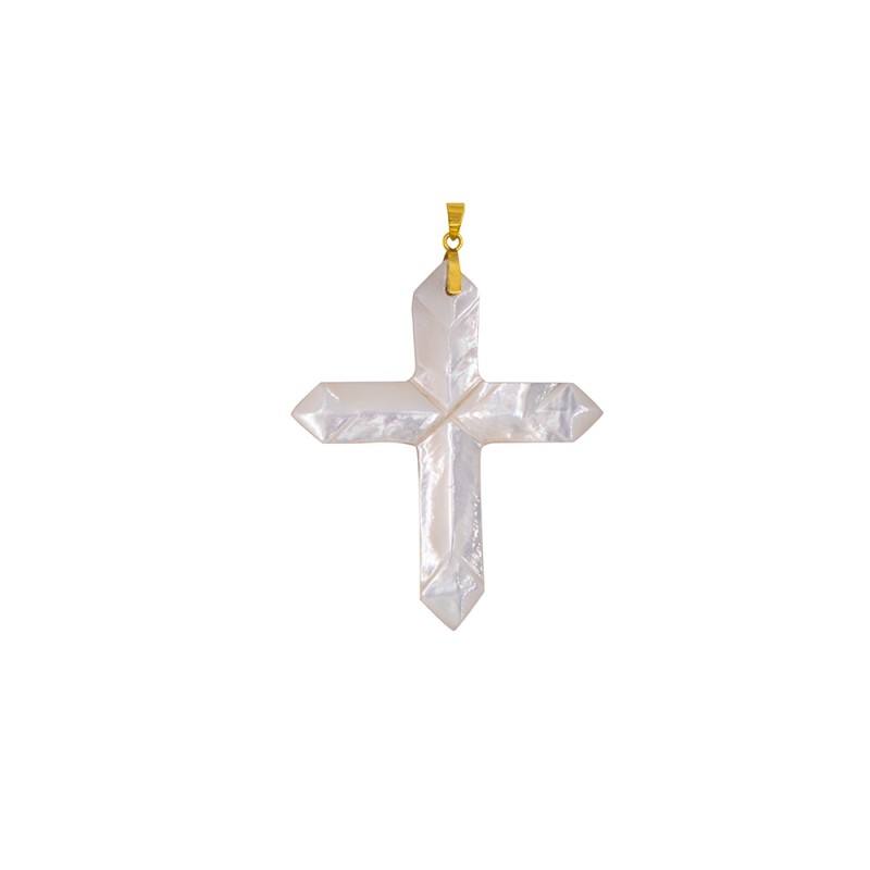 Μενταγίον Κ18 χρυσό με Mother Of Pearl - F126479