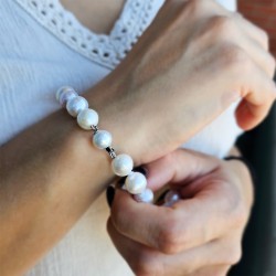 Βραχιόλι με multi μαργαριτάρια 10,0-11,5mm και κούμπωμα μαργαριτάρι- G124783