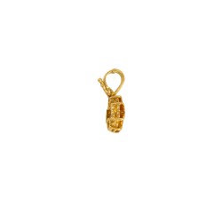 Μενταγιον Κ18 χρυσό με citrine και διαμάντια - F126451