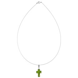 Μενταγιόν με Peridot και ασημένια στοιχεία 925 - M930410P