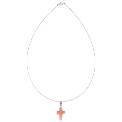 Μενταγιόν με Rose Quartz και ασημένια στοιχεία 925 - M930410RQ