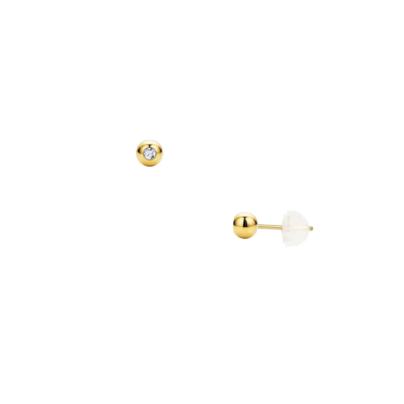 Σκουλαρίκια με διαμάντια σε χρυσή βάση Κ18 - G125081