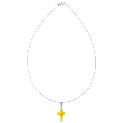 Μενταγιόν με Lemon Quartz και ασημένια στοιχεία 925 - M930410LQ