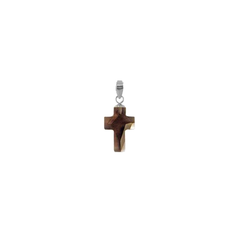 Μενταγιόν με Smoked Quartz και ασημένια στοιχεία 925 - M930410SQ
