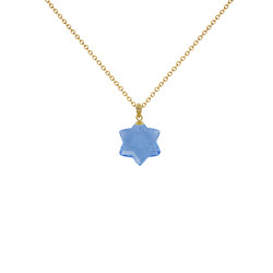Μενταγιόν χρυσό Κ18 με Blue Topaz - G930210BT