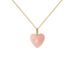 Μενταγιόν χρυσό Κ18 με Rose Quartz - G930110RQ Μενταγιόν χρυσό Κ18 με Rose Quartz - G930110RQ