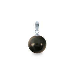 Χρυσό Κ18 μενταγιόν με μαύρο Shell Pearl - M316661B