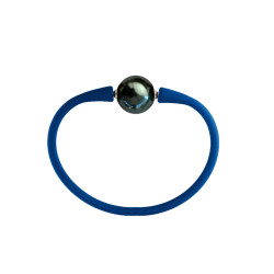 Βραχιόλι με Black Shell Pearl 12mm Elastic Silicon - B122358B