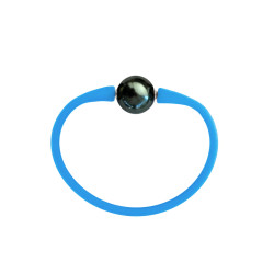 Βραχιόλι με Black Shell Pearl 12mm Elastic Silicon - B122358B