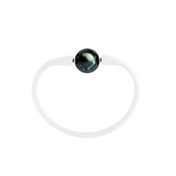 Βραχιόλι με Black Shell Pearl 12mm Elastic Silicon - B122358B
