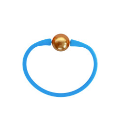 Βραχιόλι με Gold Shell Pearl 12mm Elastic Silicon - B122358GL