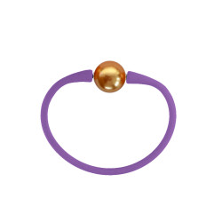 Βραχιόλι με Gold Shell Pearl 12mm Elastic Silicon - B122358GL