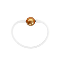 Βραχιόλι με Gold Shell Pearl 12mm Elastic Silicon - B122358GL