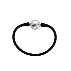 Βραχιόλι με Grey Shell Pearl 12mm Elastic Silicon - B122358G