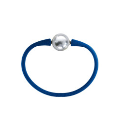 Βραχιόλι με Grey Shell Pearl 12mm Elastic Silicon - B122358G