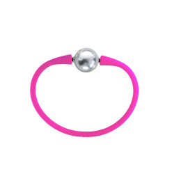 Βραχιόλι με Grey Shell Pearl 12mm Elastic Silicon - B122358G