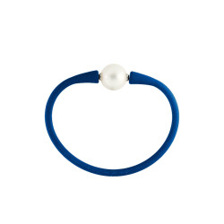 Βραχιόλι με λευκό μαργαριτάρι 10-11mm Elastic Silicon - B122715W