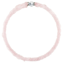 Κολιέ με Κ18 χρυσα στοιχεια και Rose Quartz - M116385