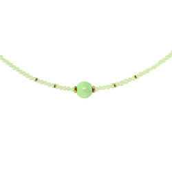 Κολιέ με περίδοτο και χρυσά στοιχεία 14K - M317740PER