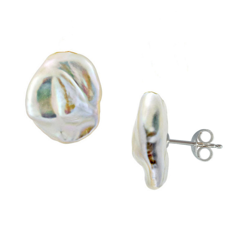 Σκουλαρίκια ασημένια 925 με λευκά μαργαριτάρια  - M124186
