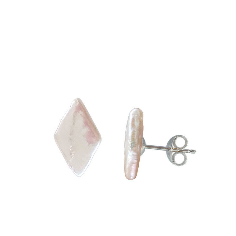 Σκουλαρίκια ασημένια 925 με λευκά μαργαριτάρια- M123393R