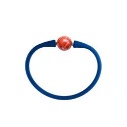 Βραχιόλι με Coral 14mm Blue Elastic Silicon - B122715C