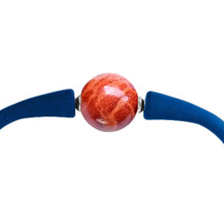 Βραχιόλι με Coral 14mm Blue Elastic Silicon - B122715C